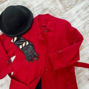 SALE!  Bold & Beautiful!  Talbots Red Dress Coat with Removable Lining